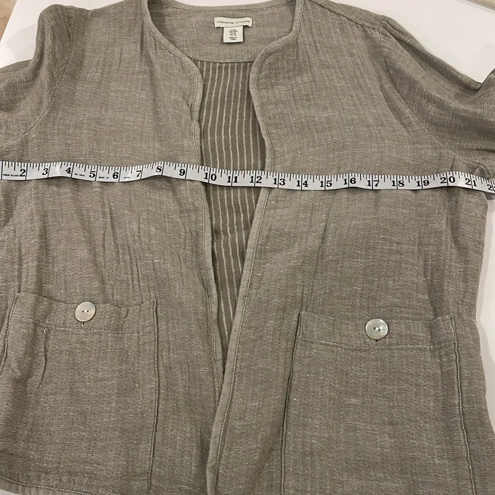 Adrienne Vittadini  linen blend unstructured jacket size medium - Picture 5 of 9